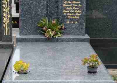 narrow dual tomb stone