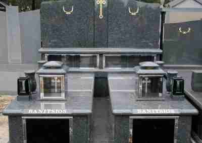 large dual granite tomb