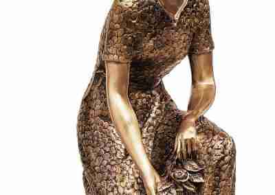 bronze statue lady